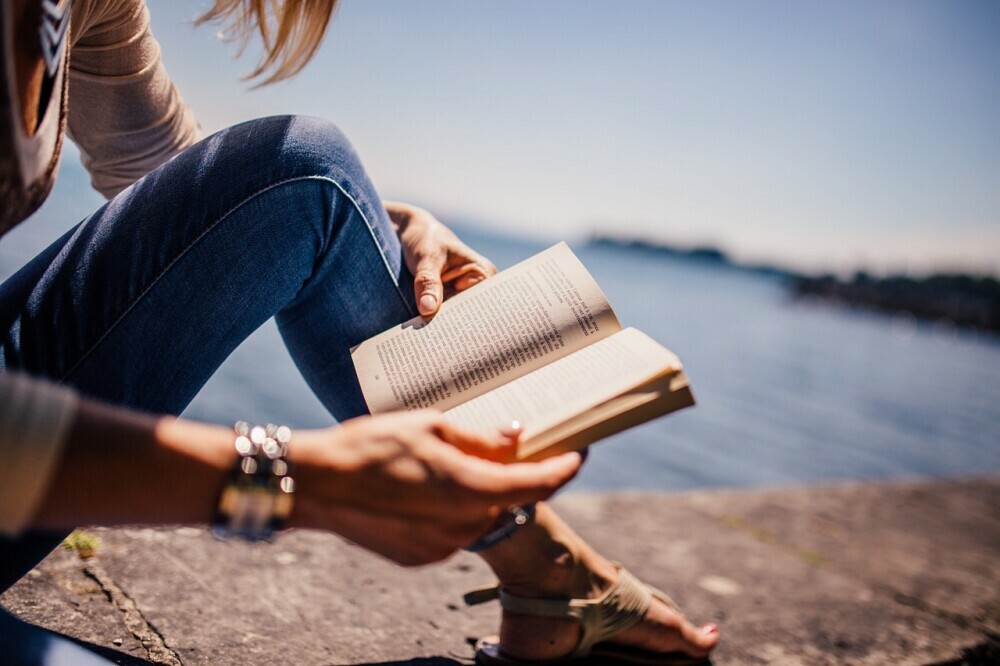 reading by the shore