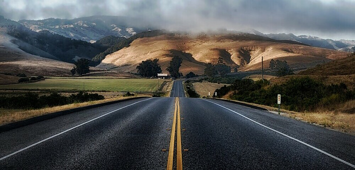 road disappearing into distance